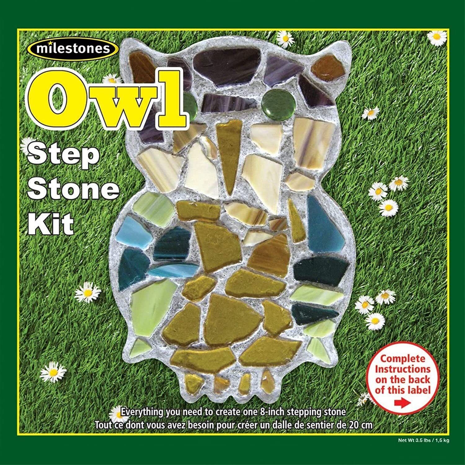 Co. Mosaic Stepping Stone Kit, Owl