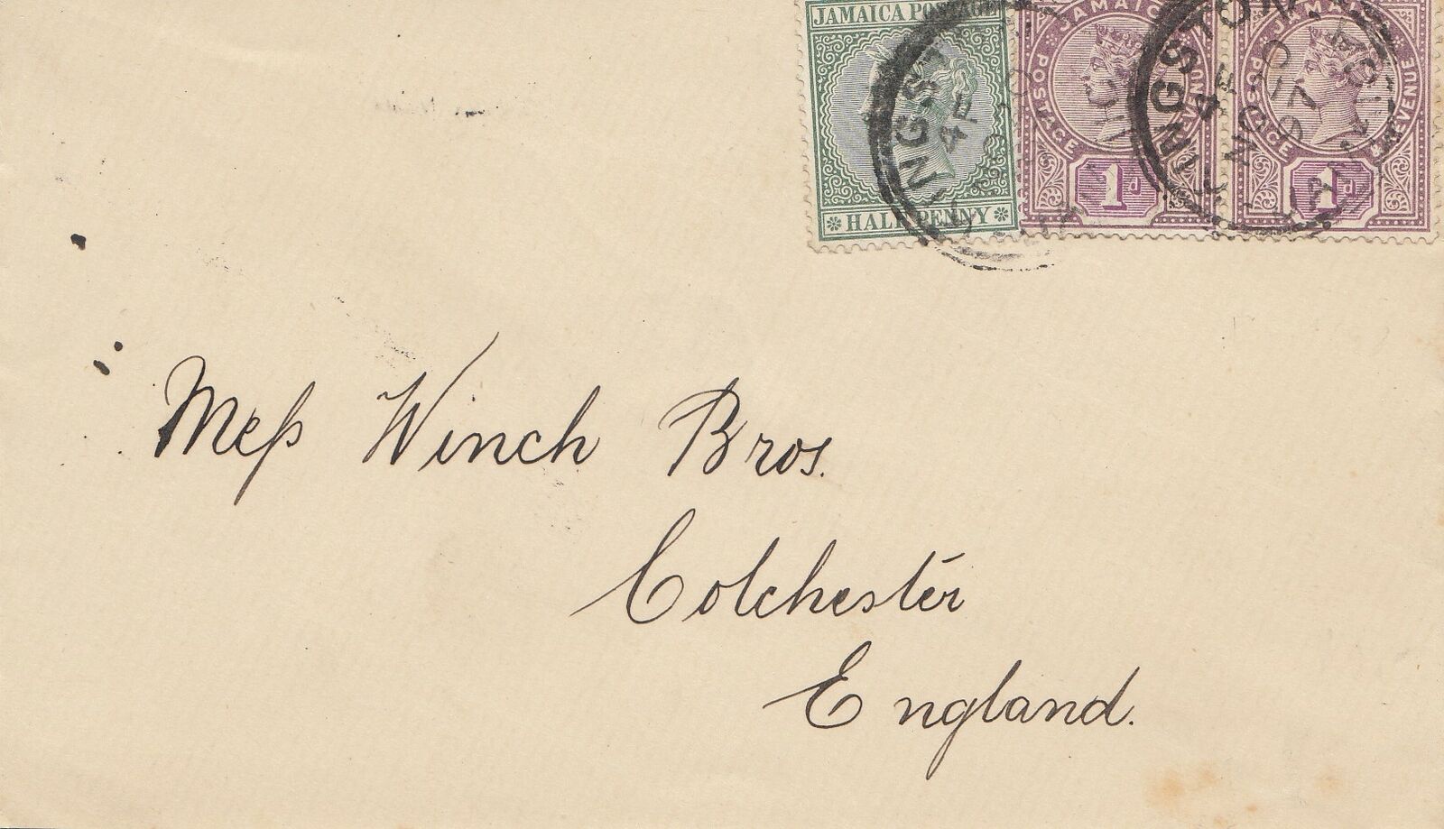 Jamaica 1897: Letter Kingston To England