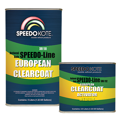 European Clear Coat 2k Urethane, Smr-1100 7.5 Liter Euro Clearcoat W/medium Act.