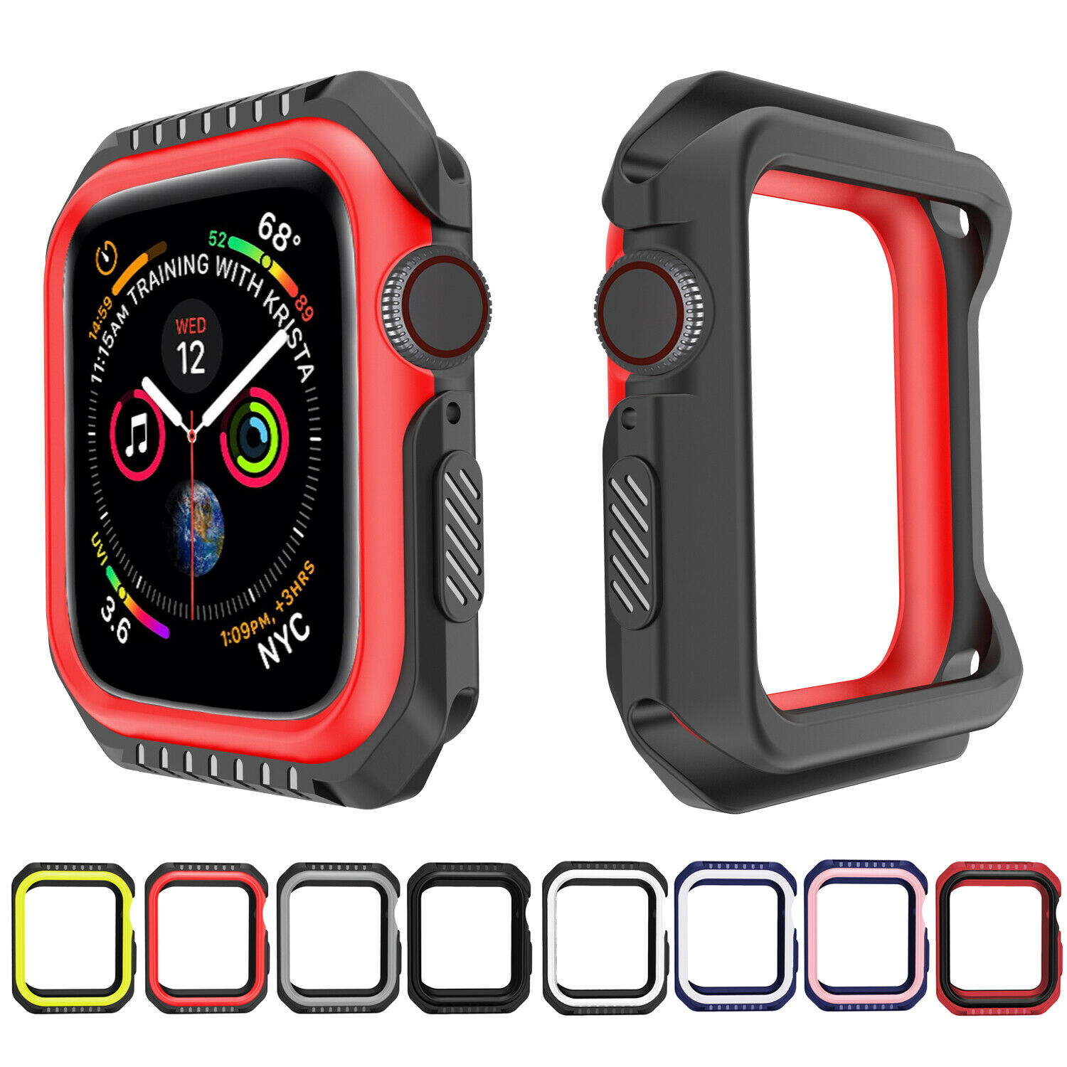 For Apple Watch Iwatch Series 6/se/5/4/3/2/ Heavy Duty Bumper Case 38/40/42/44mm