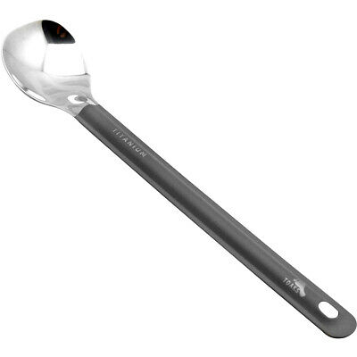 Toaks Titanium Long Handled Spoon With Polished Bowl Slv-11 - Outdoor Camping