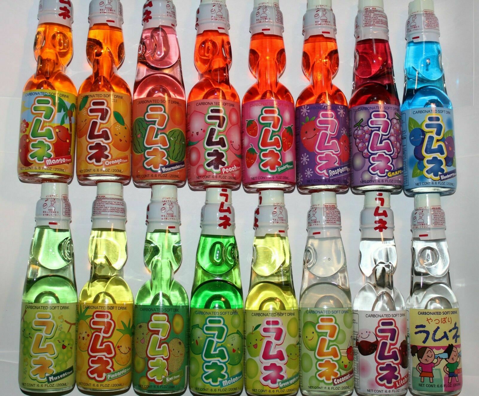 Ramune Soda Gift Set 12 Pack Variety Flavors Marble Soft Drink