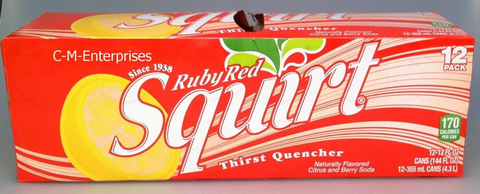 Squirt Ruby Red Citrus And Berry Soda 12 Pack