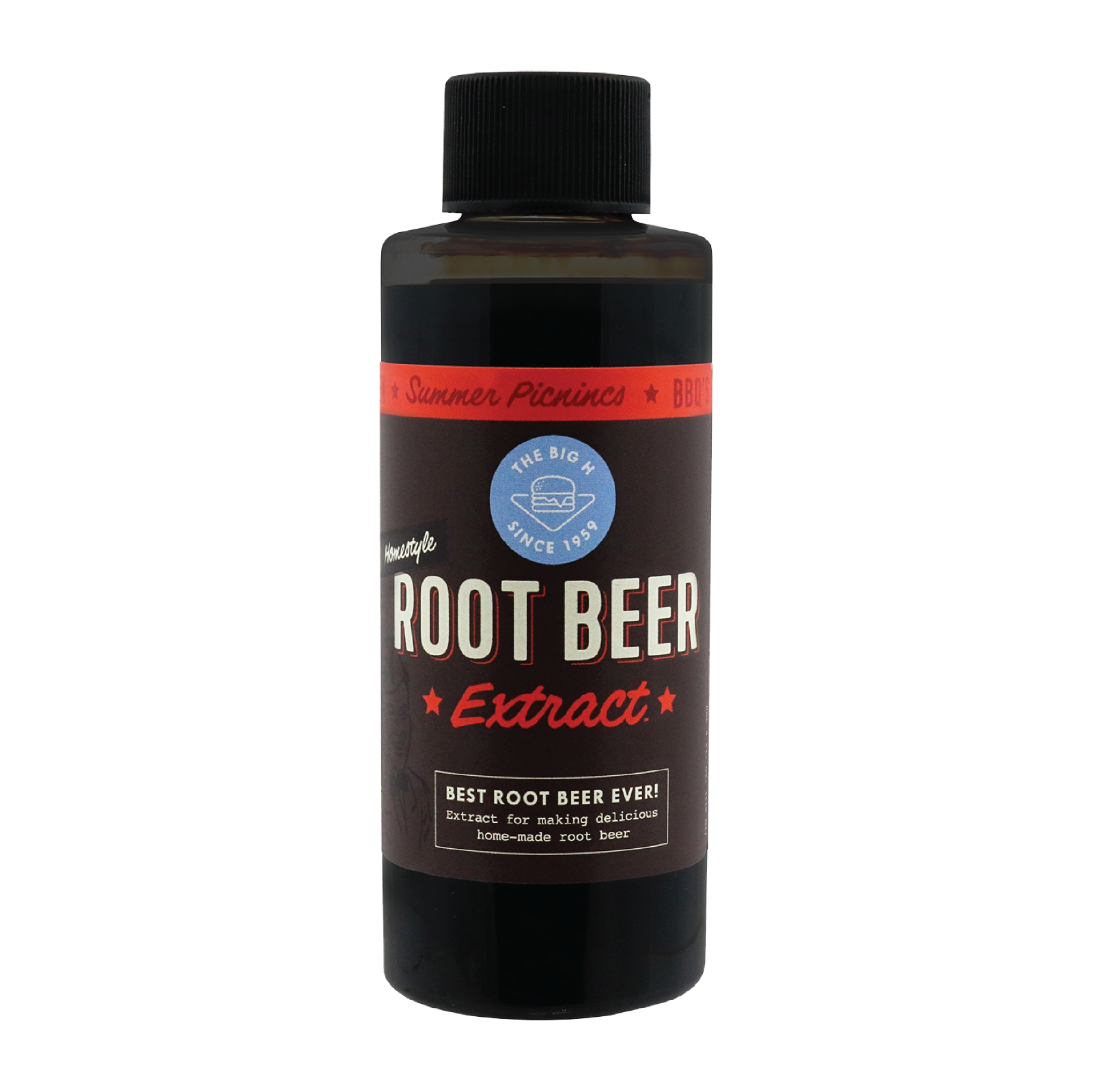Hires Big H Root Beer Extract, Root Beer Soda And Dessert Syrup, 4 Fl Oz