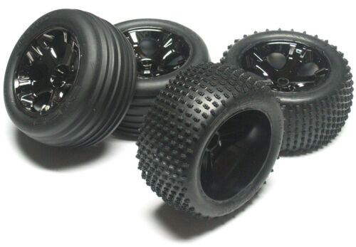 Rustler Vxl Tires (f/r Tyres Wheels (4) 3770, 3772a, 5576, 5563  Traxxas 37076-4